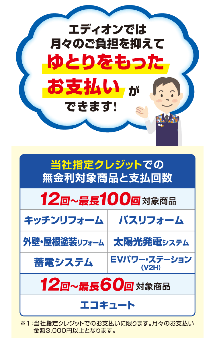 わが家のリフォーム大作戦 今だけのうれしい特典 エディオンメンバーズサイト